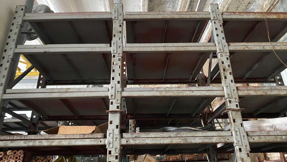 Стеллажи металлические сборные складские, б/у