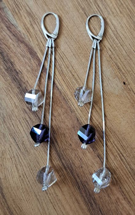 Piękne kolczyki z kryształkami