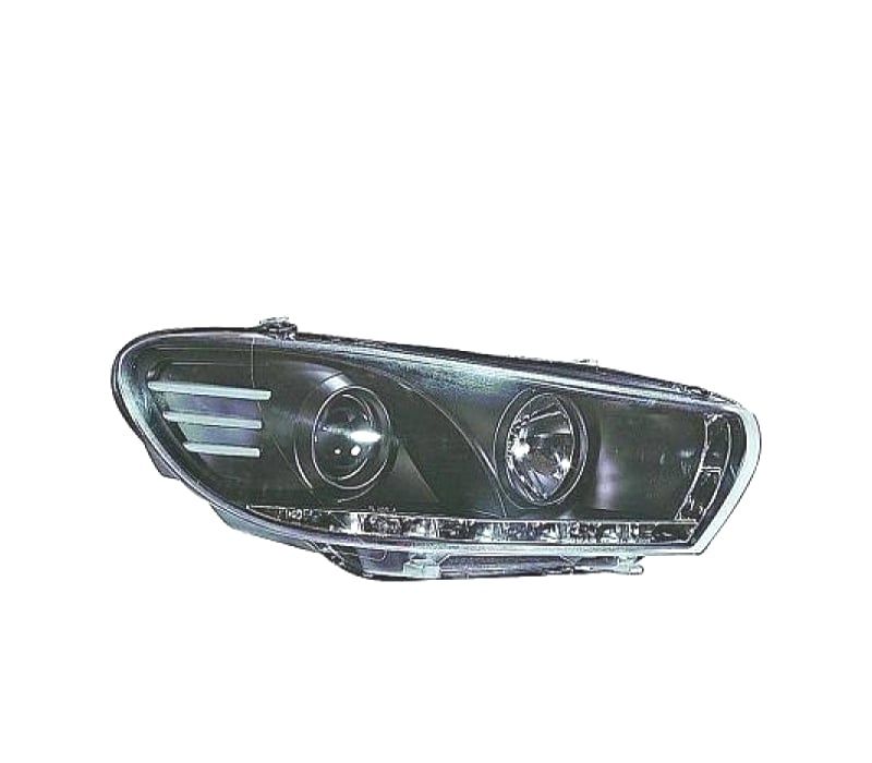FARÓIS FRONTAIS VOLKSWAGEN VW SCIROCCO 15- PRETO