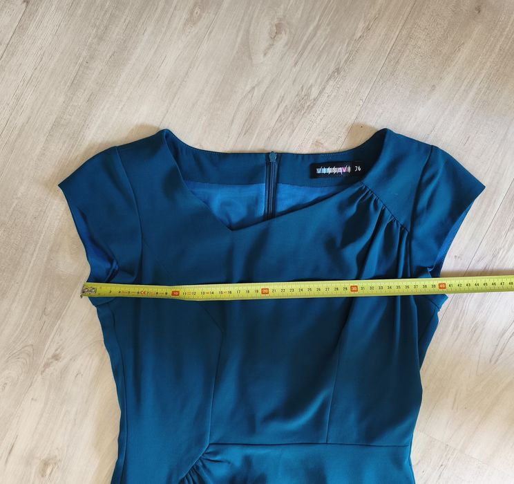 Elegancka sukienka Vissavi, ciemny morski, r. 36