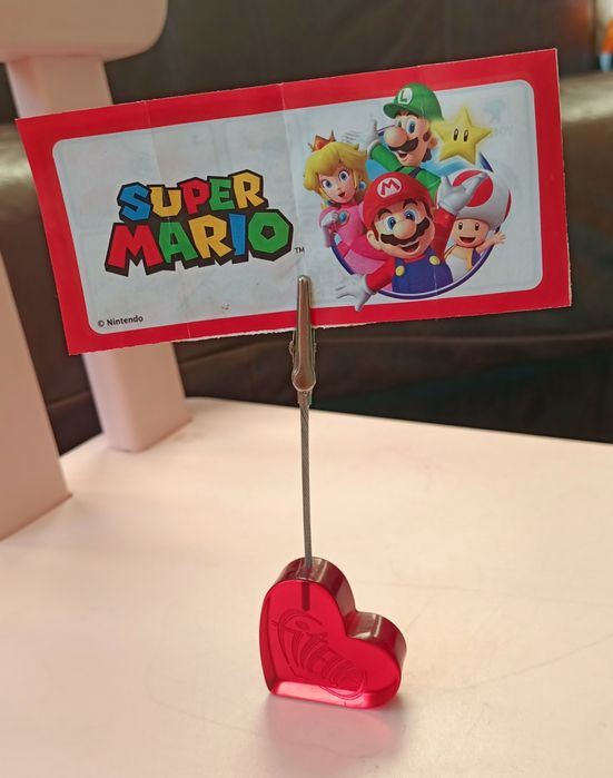 Stojaczek serce z klipsem na zdjęcie, notatke