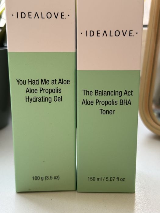 Зволожувальний гель та тонік з алое та прополісом Idealove Iherb