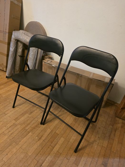 Krzesla składane ogrodowe ekoskora 11 sztuk!