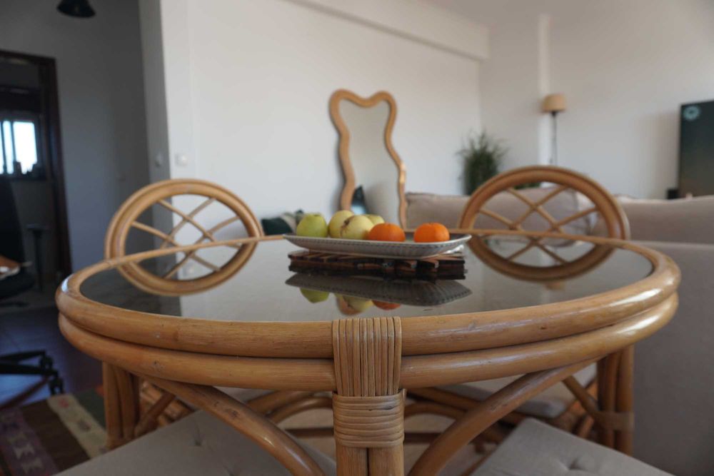 Mesa bamboo 4 cadeiras