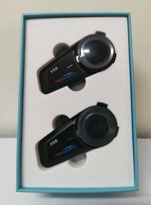 Auriculares/intercomunicadores Bluetooth/Capacete conferência 6 Motard