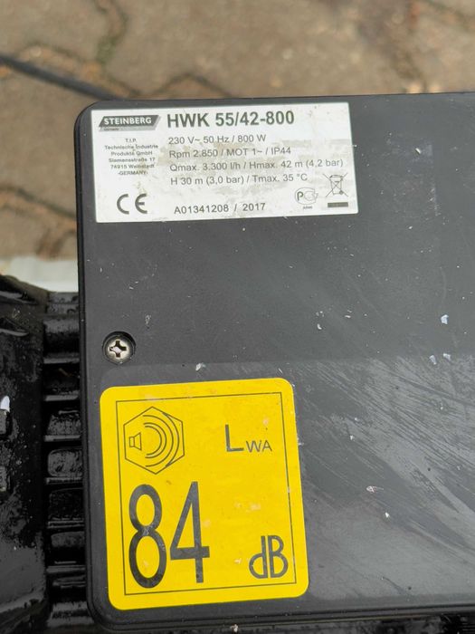 Hydrofor -Steinberg- HWK 55/42-800 Pompa Wody !