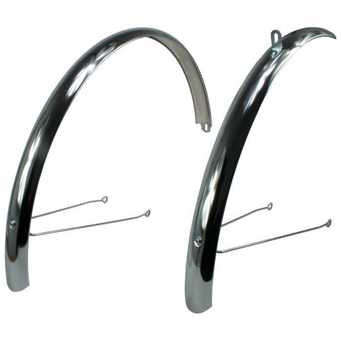 Błotniki Komplet Cs011 Stal 28" 44X18Mm Srebrny