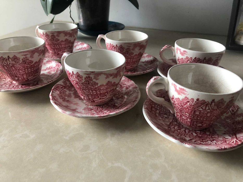 Conjunto 6 chavenas porcelana inglesa
