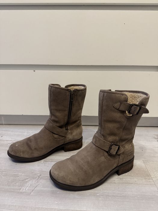Zamszowe damskie botki Ugg Chaney 39 szaro brązowe kozaki buty zimowe