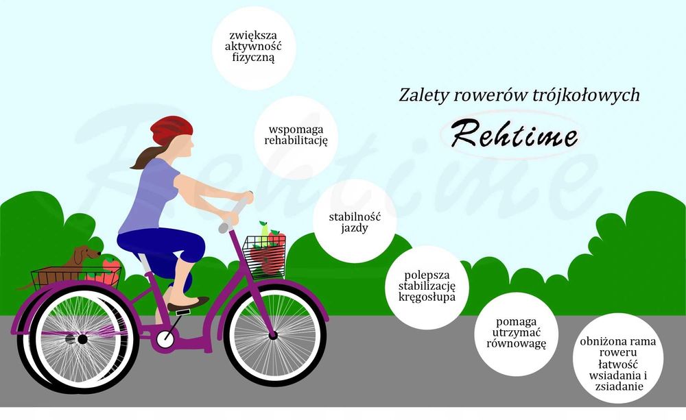 Rower Trójkołowy Rehtime Obniżony
