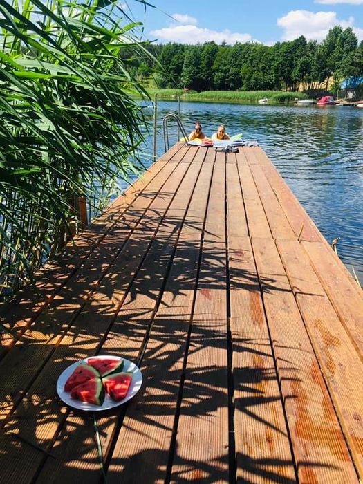 Domek nad jeziorem. Kajak, łódka. Ślesin, Licheń.