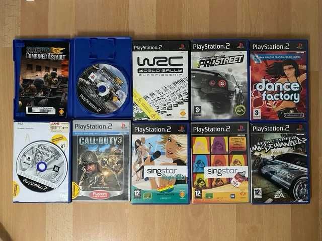 Lote 9 jogos PlayStation 2