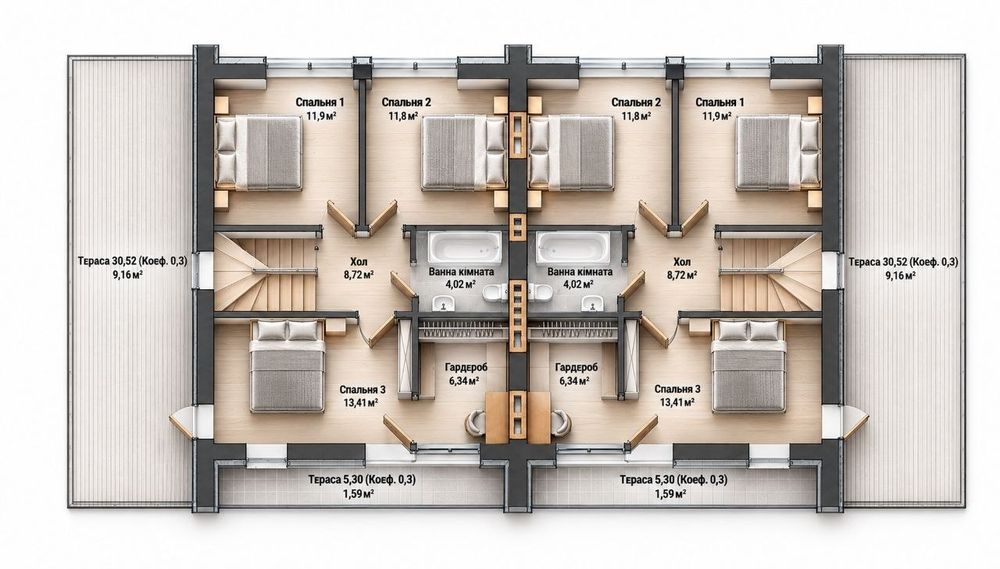 Котедж з ремонтом 128 м² + 59 м² у подарунок | Закрите містечко, басейн, дит. майданчик, магазин | 10% перший внесок, розтермінування 24 міс