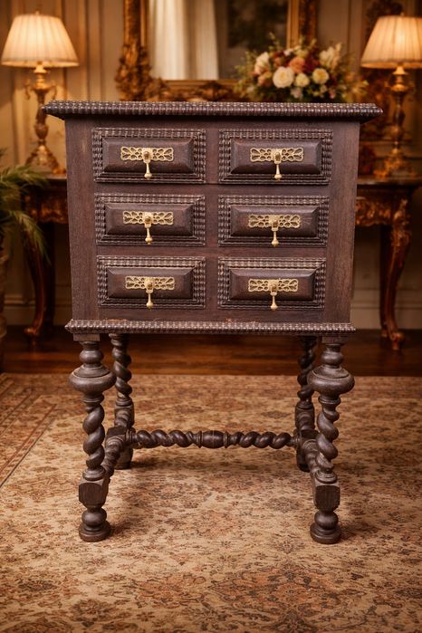 Contador português em madeira maciça