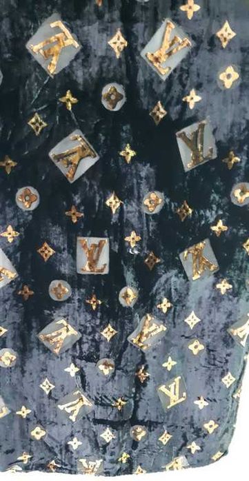 Louis Vuitton шелковый бархатный шарф