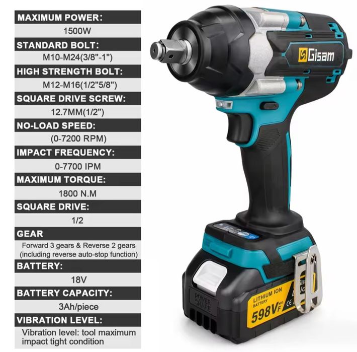 Pistola de Impacto 1800 N.M.