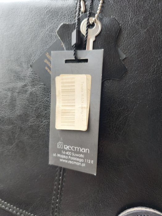 Teczka męska Recman skórzana na laptopa lub dokumenty