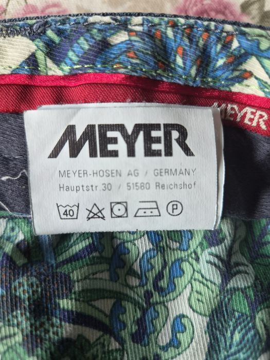 Spodnie granatowe marki Meyer 56 XXL lux elegancja