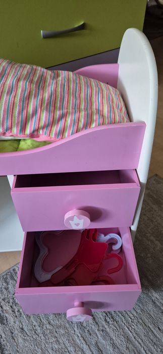 Łóżeczko drewniane  dla lalek