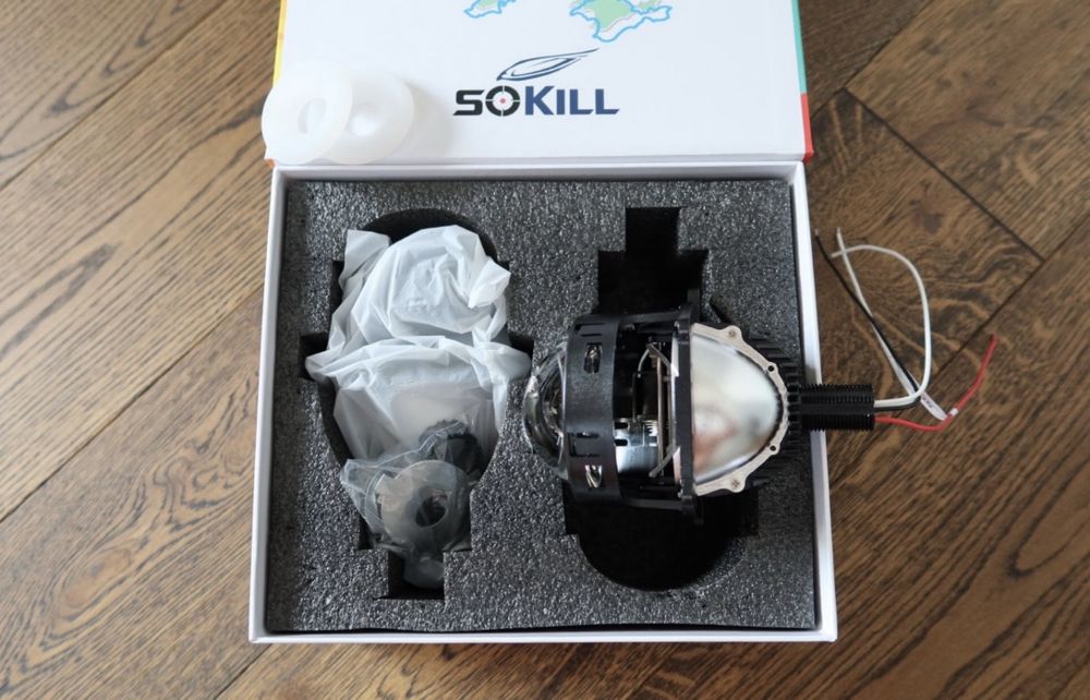 СКИДКА 70% ‼️ Пара bi-led линзы SOKILL SK-3 3.0 60W светодиодные biled