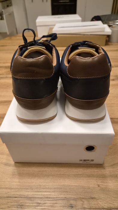 Sneakersy Wittchen ekoskóra granat brąz