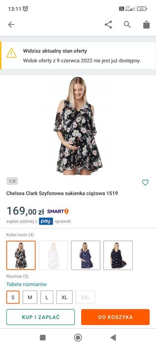 Chelsea Clark Szyfonowa sukienka ciążowa