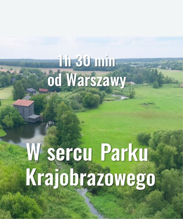 Działka budowlana 1248 m² – warunki zabudowy – 200 m do rzeki – 1h30 o