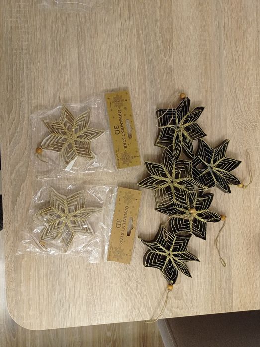 Zestaw papierowych gwiazd dekoracja ozdoba zima Boże Narodzenie