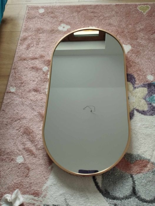 Lustra owalne złote miedziane