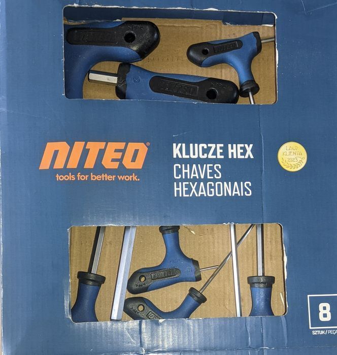 Klucze Hex imbus 8 sztuk niteo