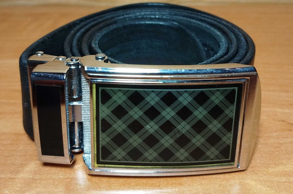 Ремень мужской пряжка клетка