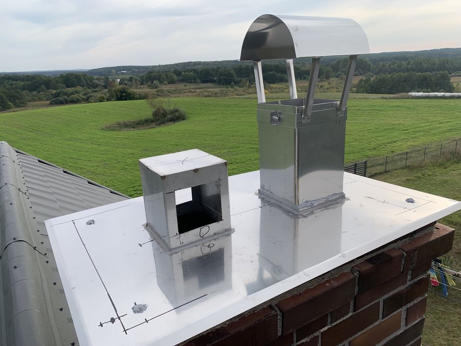 Wkład kominowy przedłużka komina daszek wkłady kominowe z montażem