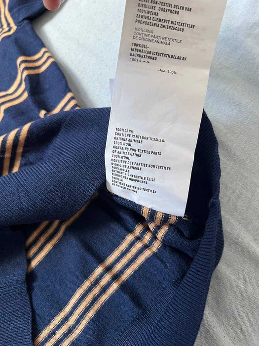 Miu Miu Polo t-shirt koszula swetr Striped cashmere and silk nowa m