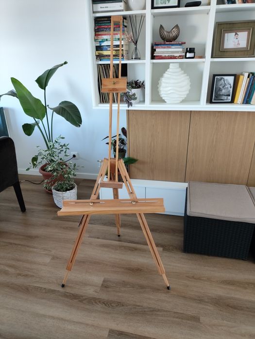 Cavalete pintura dobrável com pega