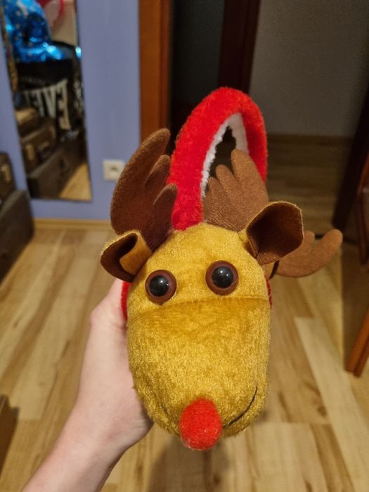 Nauszniki zimowe z reniferami