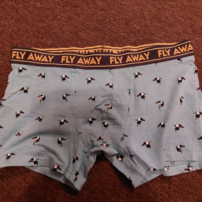 Nowe bokserki niebieskie z tukanem XXL  sinsay men' s collection