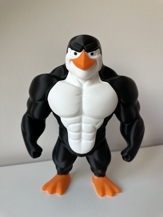 Muskularny Pingwin - unikalna figurka 3D ok. 25 cm