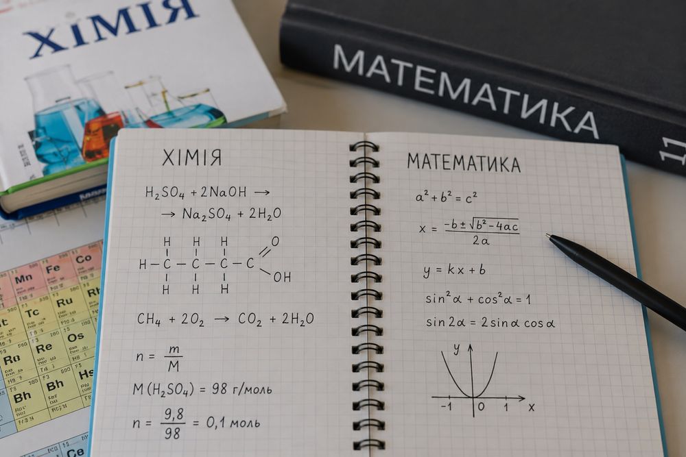 Репетитор з математики та хімії