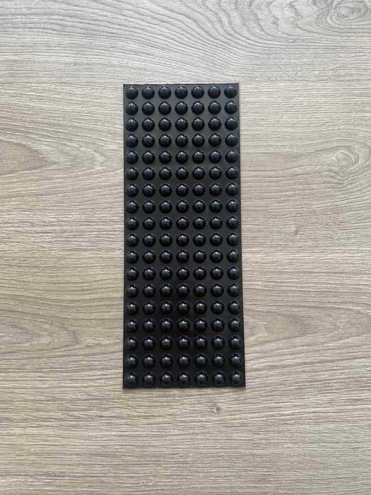 Силіконовий відбійник демпфер самоклеючий діаметр чорний 16мм 126шт