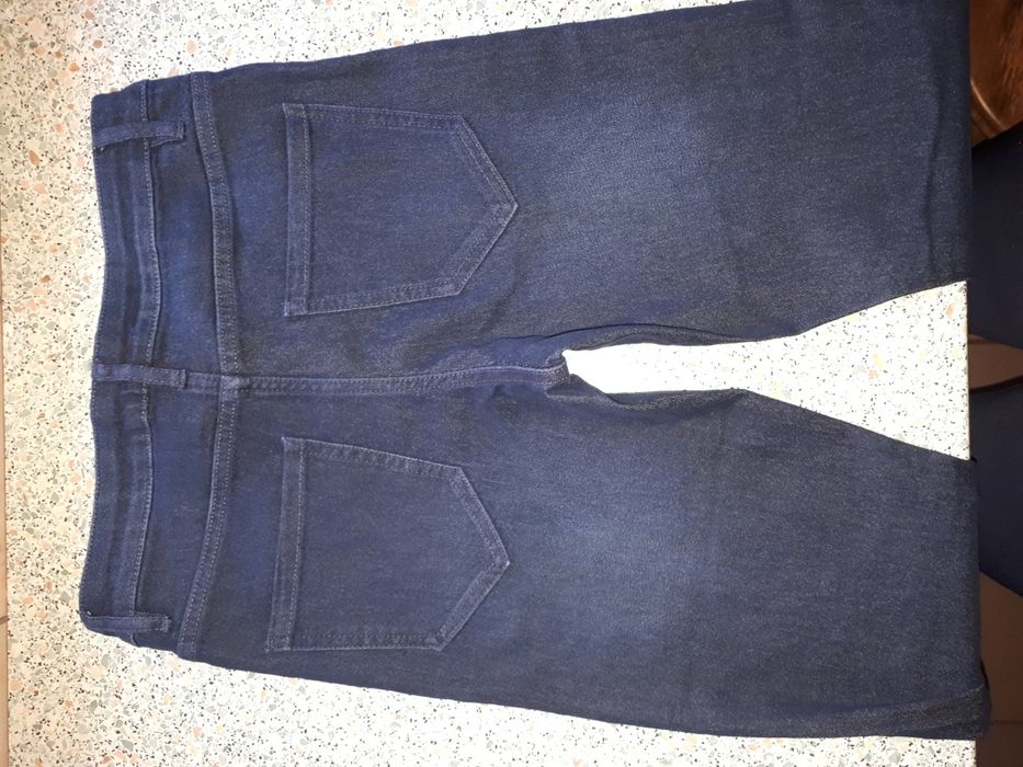 Wysoki stan Super skinny fit S 36 dżinsy jeansy granatowe