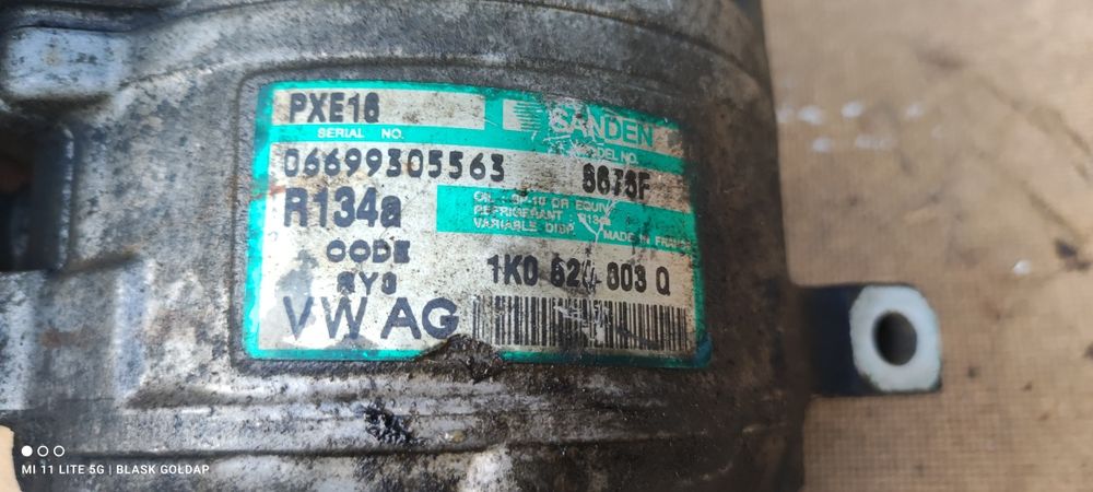 Sprężarka Klimatyzacji R 134a Audi A3 8P 2.0 TDI 2003 Blask Gołdap