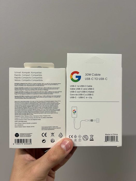 Комплект швидкісна зарядка Google Pixel 30w USB-C блок + кабель 1м