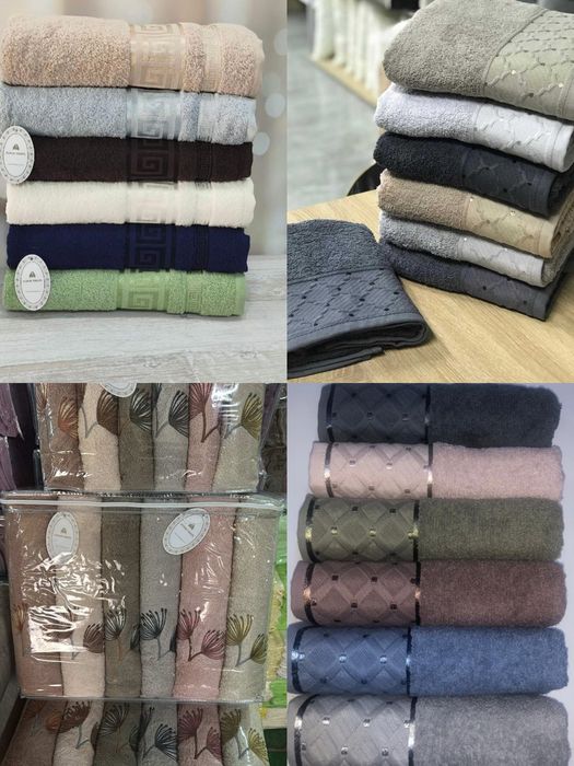 Рушники махрові турецькі. 50х90 та 70х140. 100% бавовна.