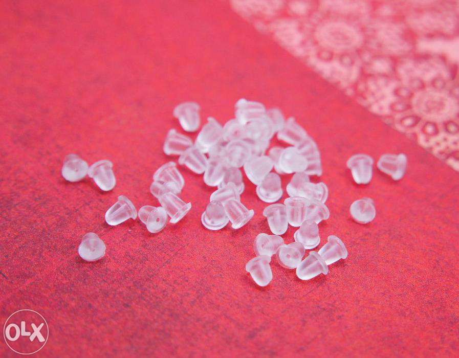 Zatyczki, zapięcia, baranki silikonowe do kolczyków - 10 par