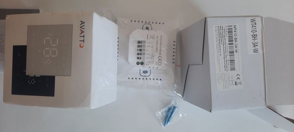 Розумний програмований сенсорний WI-FI термостатAVATTO WT410 BH-3A-W