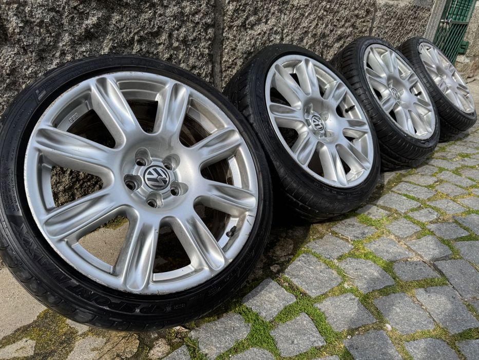 Jantes BBS 17 5x100 (Originais) VW Polo Cross com pneus (PREÇO FIXO)