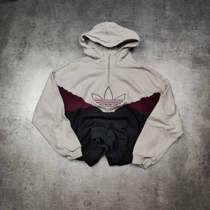 DAMSKA/Unisex Bluza Rozpinana Hoodie z Kapturem Oversize Haft Adidas