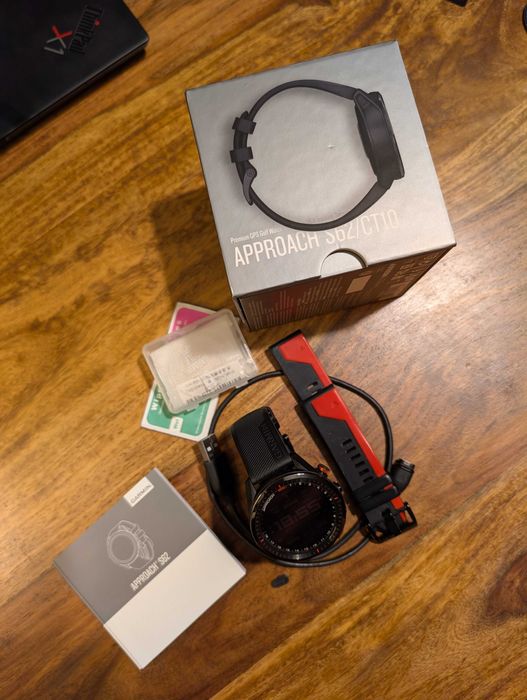 Zegarek Garmin Approach S62 w doskonałym stanie oraz 3 czujniki CT10.