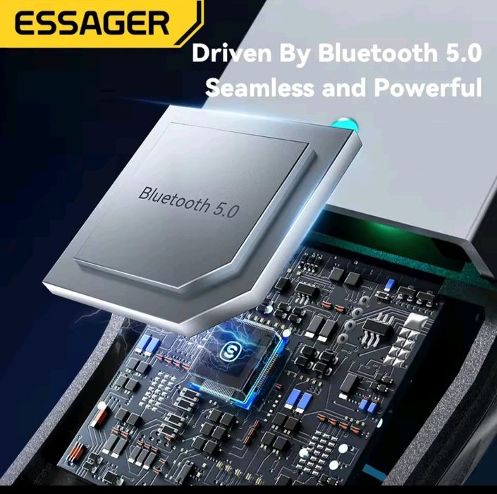 Transmiter samochodowy z mikrofonem  ESSAGER USB bluetooth 5.0 AUX 3.5