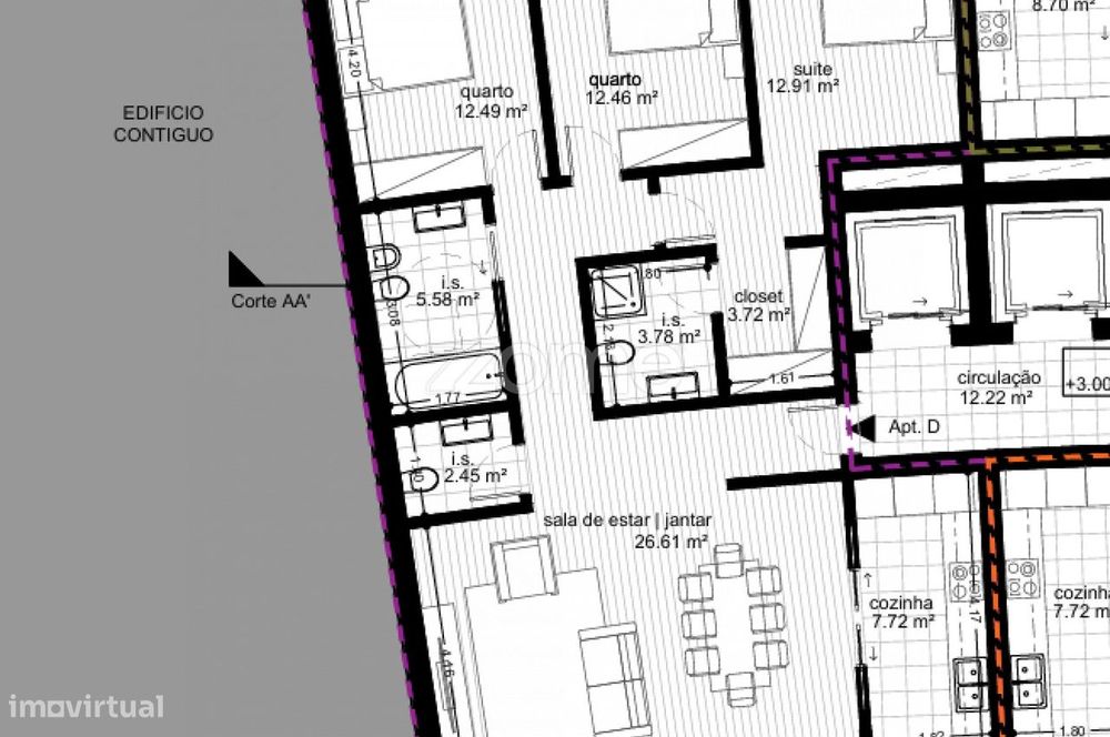 Apartamento T3 NOVO, em São Salvador, Viseu